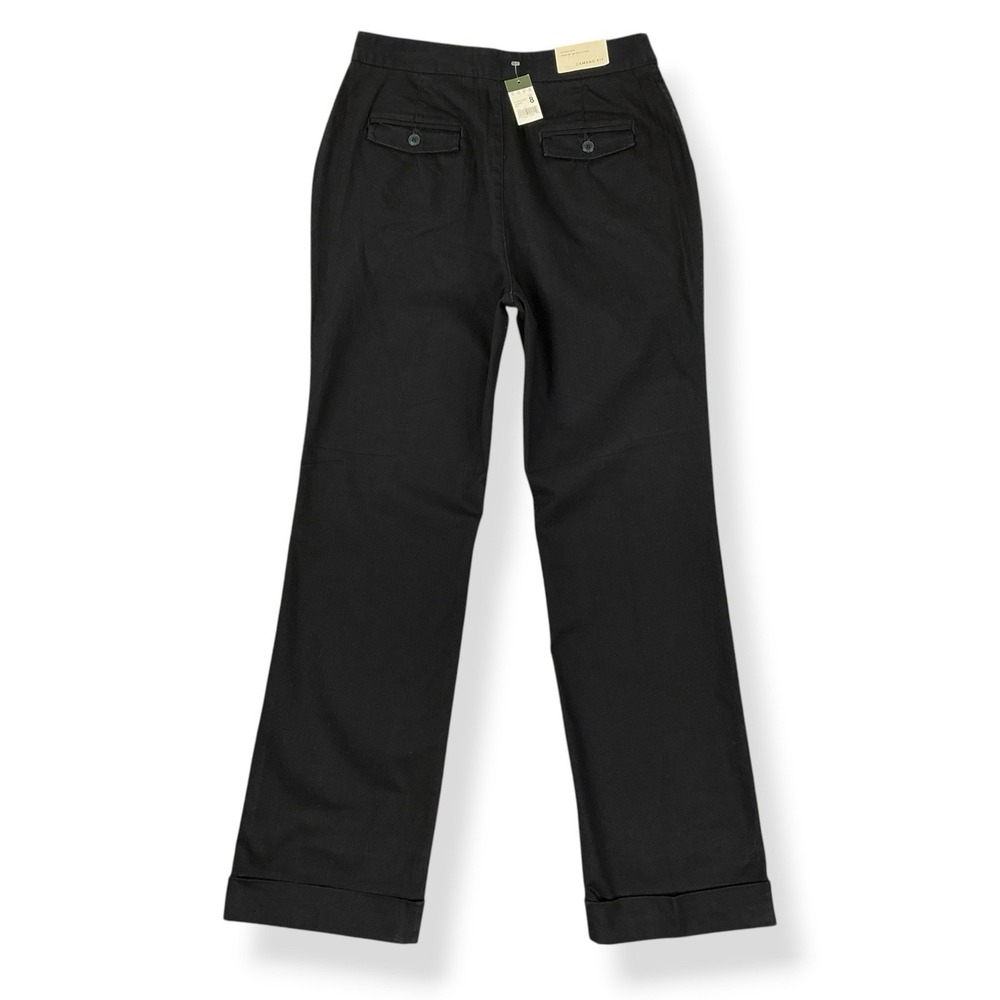 Eddie Bauer Pants Women Size 8 (29x31) Black Camano Fit Mid Rise Relaxed NWT Y2K
